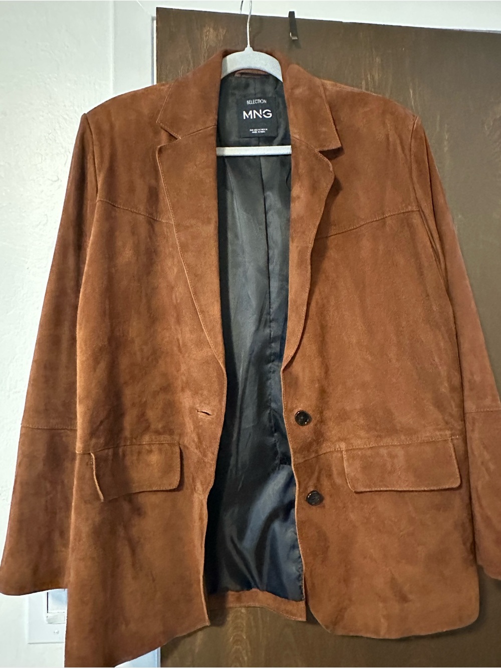 Suede leather blazer - Picture 2 of 5
